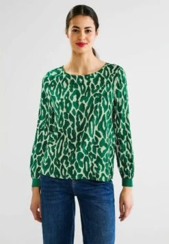 STREET ONE MIT LEO PRINT - Bluse - Grün