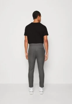 Only & Sons ONSLINUS TAP CROP PANT - Stoffhose - Medium Grey Melange -Bekleidungsgeschäft 03484d5eea164531ba3fdc9a36154fbb