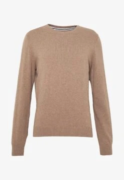 Pier One BASIC CREWNECK - Strickpullover - Mottled Beige -Bekleidungsgeschäft 188b4f92241a4ee38833f970cf37df24