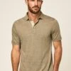 Hackett London JSY STR TRIM - Poloshirt - Khaki -Bekleidungsgeschäft 2489ca91ea5743f4b50f674e47421431