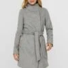 Vero Moda VMTWODOPE BELT JACKET - Kurzmantel - Light Grey Melange -Bekleidungsgeschäft 2aec8905c8c34b30b5d6bd1d9ded48cc