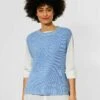 STREET ONE ÄRMELLOSER - Strickpullover - Blau -Bekleidungsgeschäft 3bed55c5429c4b149fa257d967037efb