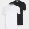 Pier One 2 PACK - Poloshirt - White/black -Bekleidungsgeschäft 3d006753f8e24e9a9ae112388169677e