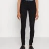 Edc By Esprit MEDIUM RISE - Jeggings - Black Rinse