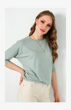 LELA CREW NECK - Langarmshirt - Stone 13 LELA CREW NECK - Langarmshirt - Stone -Bekleidungsgeschäft 4b3075c94ce94202aa27c943d5518ee2