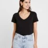 Anna Field T-Shirt Basic - Black -Bekleidungsgeschäft 5129dfccf7094e4c99fc893f4a5340f1