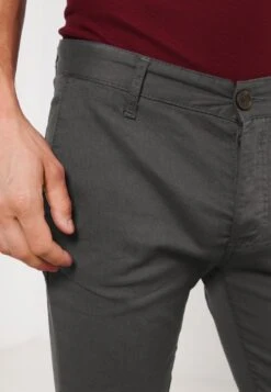 Pier One SLIM FIT CHINO - Chino - Dark Grey -Bekleidungsgeschäft 57afc5e7d2fb4fccb50811bdf725c68c