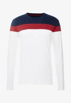 Pier One Langarmshirt - Offwhite/dark Blue -Bekleidungsgeschäft 63ae9e8cee0e4fb9a5cbf2e242232e72