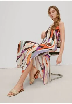 Comma Maxikleid - Brown Aop -Bekleidungsgeschäft 699ffaf1f0354187926f96cd31dead08