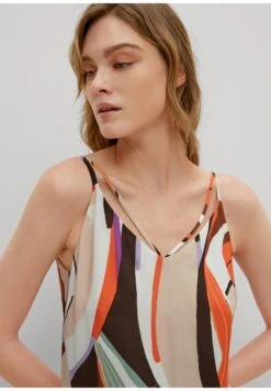 Comma Maxikleid - Brown Aop -Bekleidungsgeschäft 6a77227de3cb4c778cf888071aadd55d