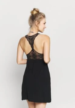 Anna Field ANNA VISCOSE DRESS - Nachthemd - Black -Bekleidungsgeschäft 898b079ecbb9451081364c0f02951668