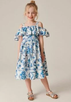 Next PRINTED COLD-SHOULDER STANDARD - Freizeitkleid - Cobalt Blue -Bekleidungsgeschäft 8bdbab655d11452d811f5d55df76387e