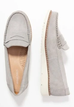Anna Field COMFORT LEATHER - Slipper - Grey -Bekleidungsgeschäft 91c037ae0fd845eb95c65013e2cb4387