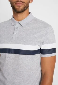 Pier One Poloshirt - Mottled Light Grey -Bekleidungsgeschäft 96cabf54fa42483eaa7d44be20422bc8