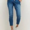 Cream CRSORYA 7/8 BAIILY FIT - Jeans Slim Fit - Houston Blue Denim