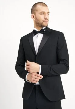 BASIC PLAIN BLACK TUX SUIT SLIM FIT - Anzug - Black -Bekleidungsgeschäft a2f6014907f7485893c511857d8910a8