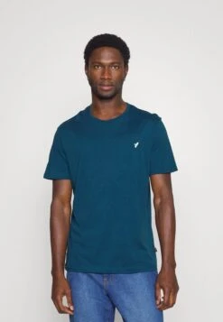 Pier One 5 PACK - T-Shirt Basic - White/blue/stone -Bekleidungsgeschäft b839b6722acb4810893aab216141f42b