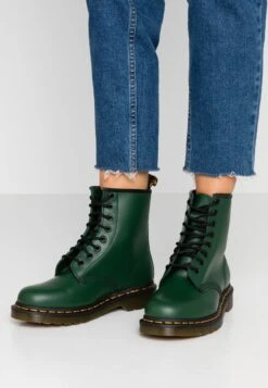 Dr. Martens 1460 BOOT - Schnürstiefelette - Green Smooth -Bekleidungsgeschäft c373858b3598426bbf46e8f39175df96