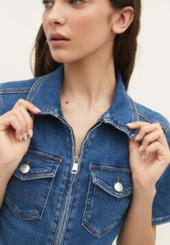 Stradivarius Jumpsuit - Dark Blue Denim -Bekleidungsgeschäft c766608362e147428f4a4f54bf5ac3bc