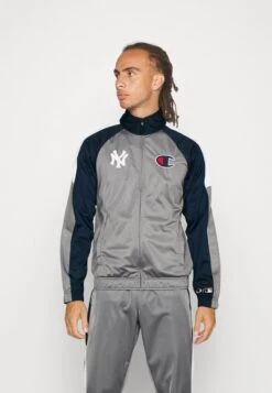 Champion NEW YORK YANKEES TRACKSUIT - Trainingsanzug - Grey/dark Blue -Bekleidungsgeschäft cd9bf984cf0140348c03213a53b70006