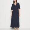 Marc O'Polo DRESS FEMININE SHAPE V NECK WING SLEEVES - Maxikleid - Deep Blue Sea -Bekleidungsgeschäft ce59b91b73ad4bf29cf2b484ef76605a