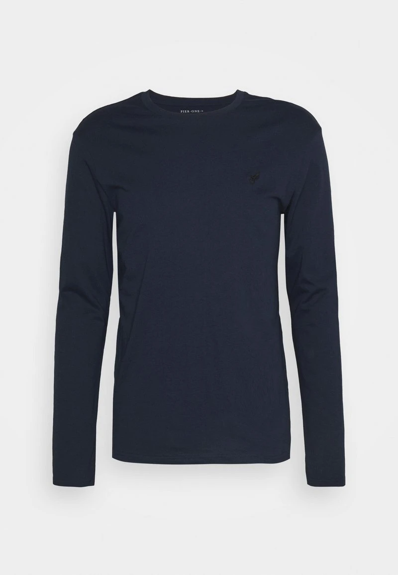 Pier One UNISEX 3 PACK - Langarmshirt - Black/dark Blue/stone 4 Pier One UNISEX 3 PACK - Langarmshirt - Black/dark Blue/stone – Bild 2