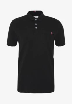 Pier One TRICOLORE TRIM POLO - Poloshirt - Black -Bekleidungsgeschäft e404807e1e204940957c687903f2c960 1