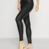 Spanx FAUX LEATHER MOTO LEGGINGS - Leggings - Strümpfe - Black -Bekleidungsgeschäft e851d084b2494598ac369956731b244f