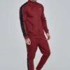SikSilk VELOUR PANELLED - Jogginghose - Burgundy -Bekleidungsgeschäft f9ad8a3550434e77b1873f435df331e2